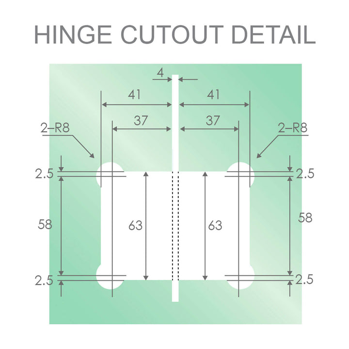 10mm Shower Screen Glass to Glass 180 Degree Hinge