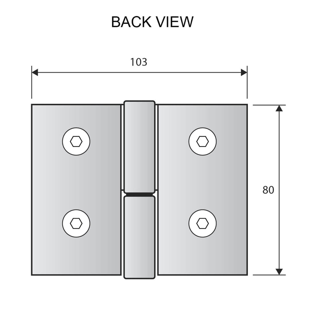 10mm Shower Screen Glass to Glass Bifold Hinge