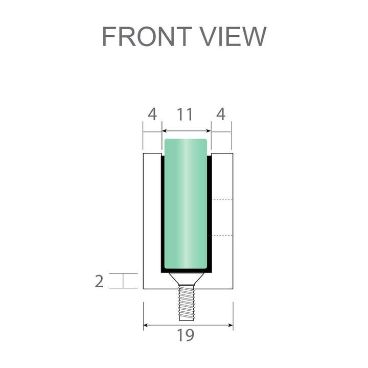 10mm Shower Screen Glass to Wall U Bracket