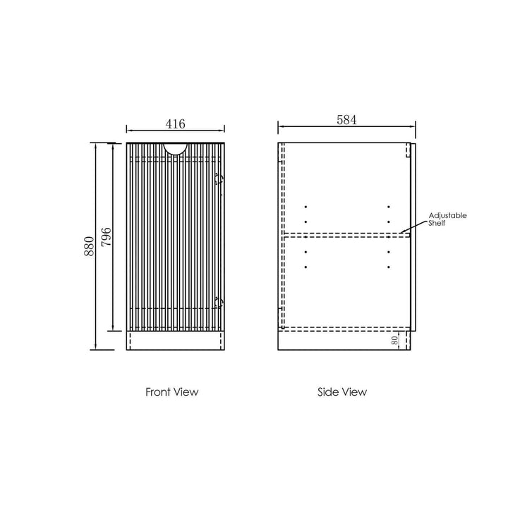 Marlo Fluted Laundry Cabinet Kit 1715mm