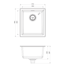 Phoenix 5000 Single Bowl Sink 416x466x220mm