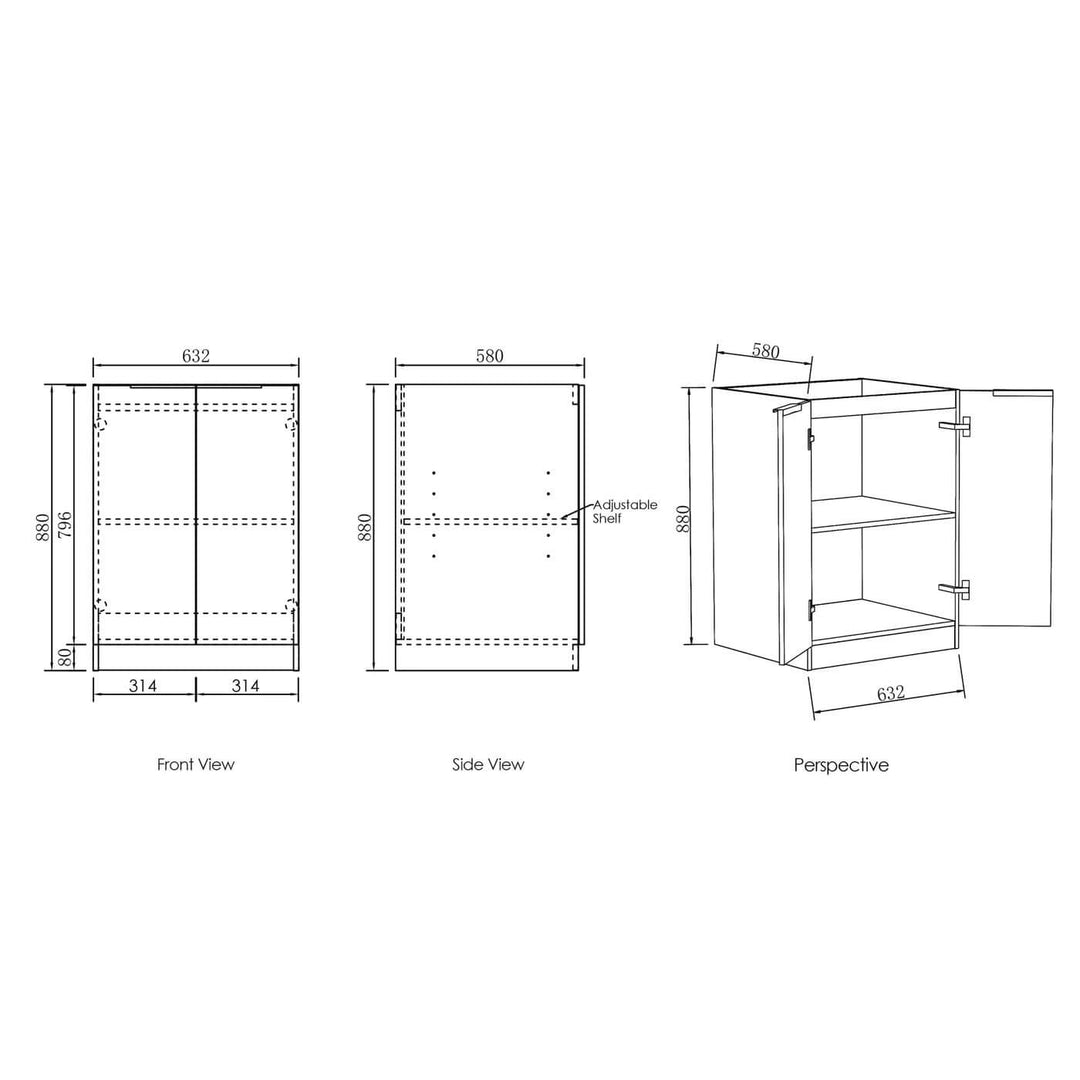 Byron Laundry Cabinet Kit 1300mm