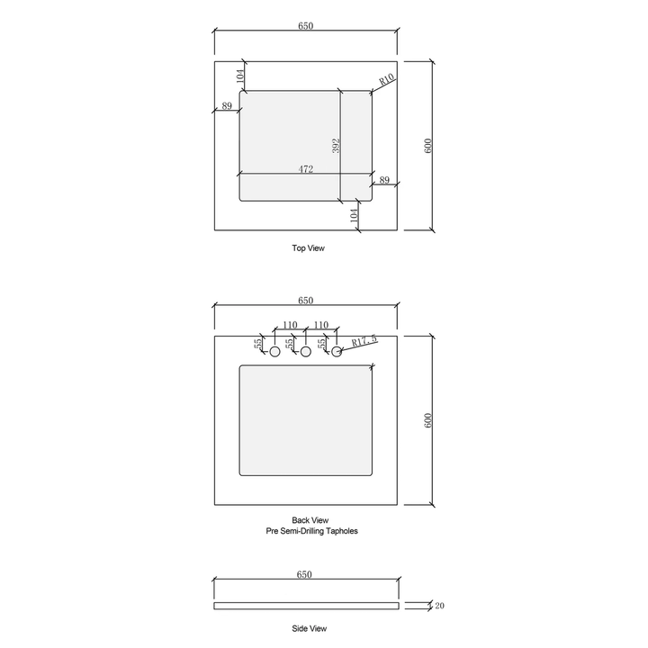 Hampshire Mini Laundry Cabinet Set 650mm