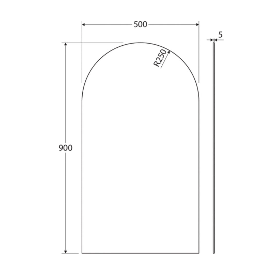 Arch Frameless Copper-Free Mirror 500-900mm