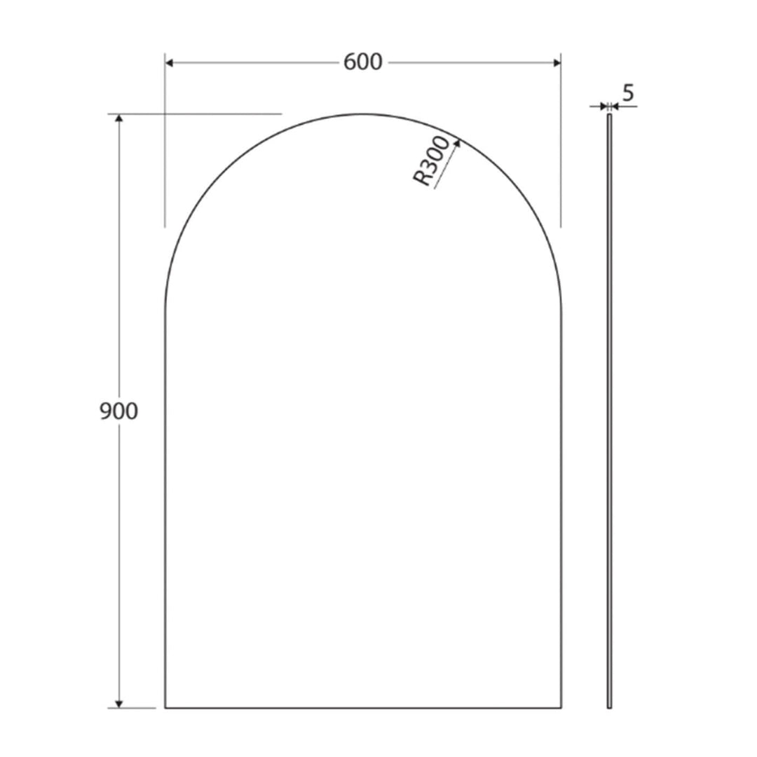 Arch Frameless Copper-Free Mirror 500-900mm