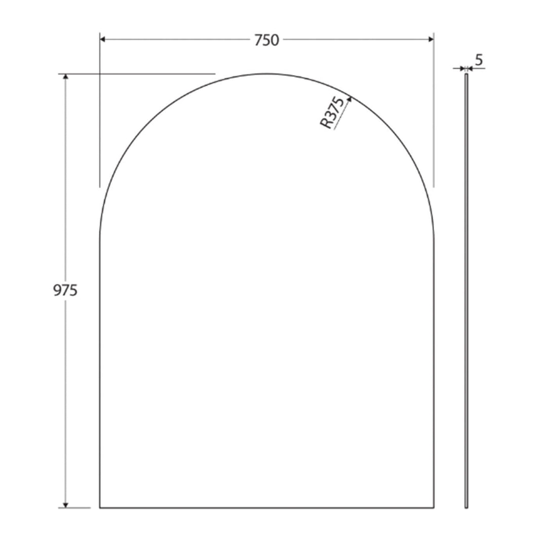 Arch Frameless Copper-Free Mirror 500-900mm