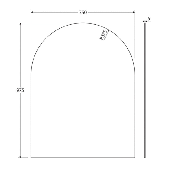 Arch Frameless Copper-Free Mirror 500-900mm