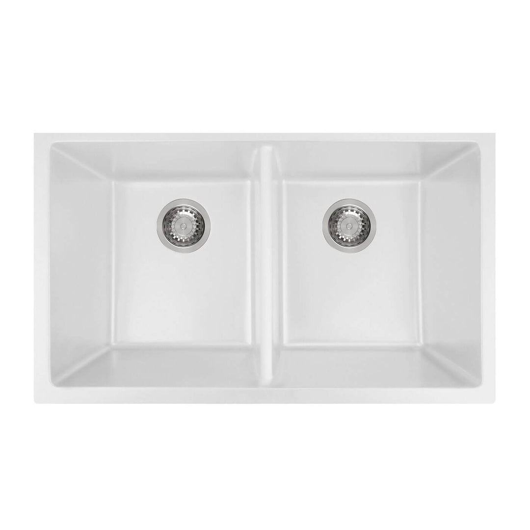 Arete Double Bowl Undermount Granite Sink 840x475x240mm