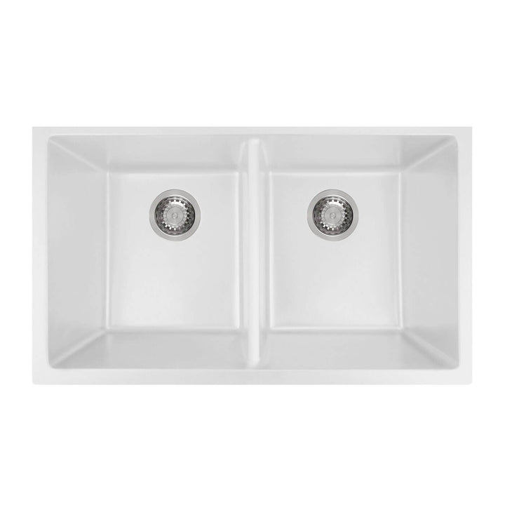 Arete Double Bowl Undermount Granite Sink 840x475x240mm