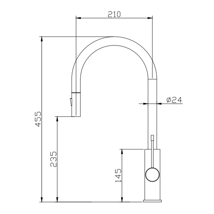 AZIZ LUX Pull Out Sink Mixer with Veggie Spray