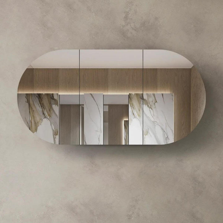 Bondi Curved Mirror Shaving Cabinet 900-1800mm