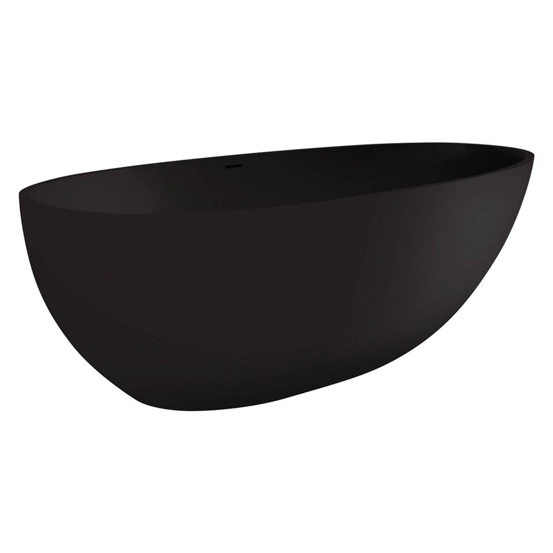 Bahama Freestanding Cast Stone Bathtub 1700mm Matte Black