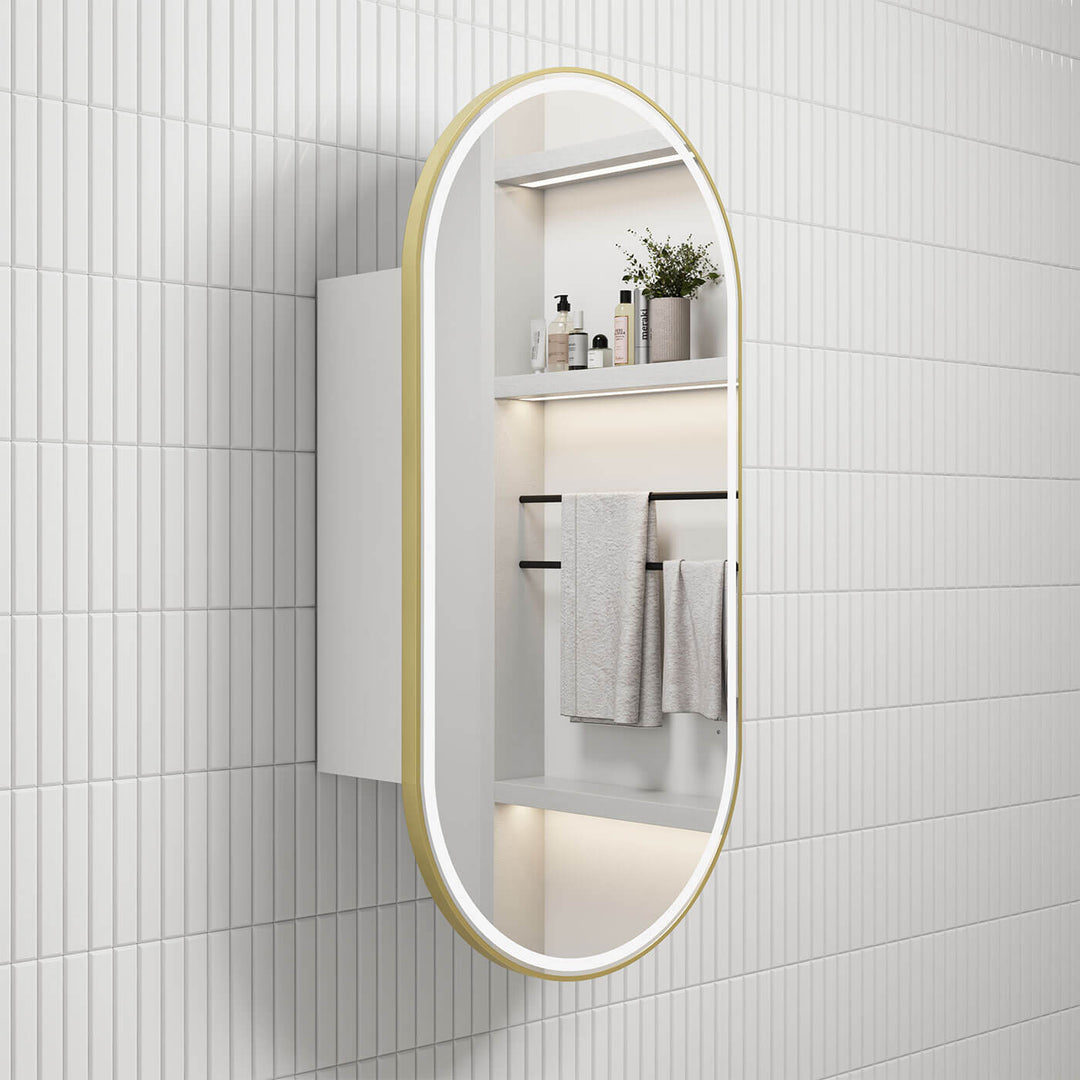 Beau Monde LED Mirror Shaving Cabinet 450x900mm