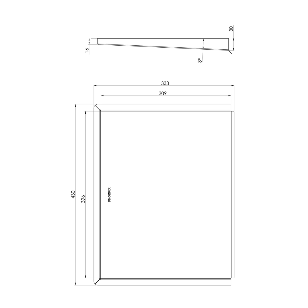 Phoenix Sink Benchtop Drainer Tray 333x430mm