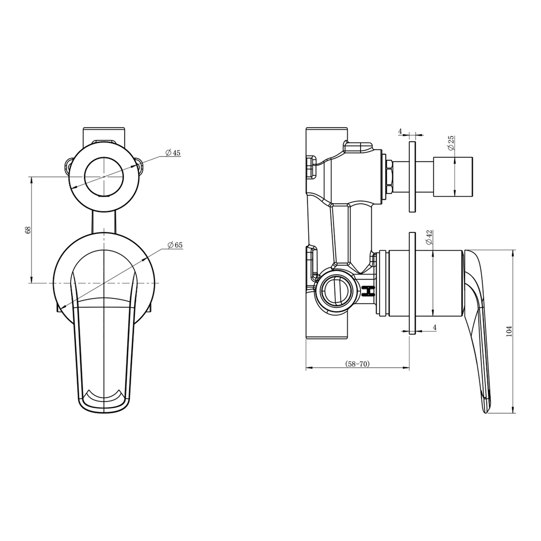 Berlin Round Diverter Wall Mixer