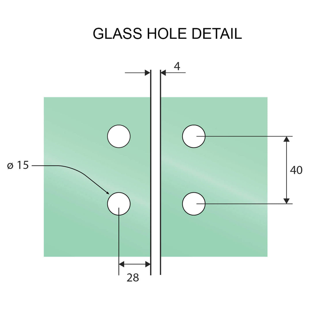 10mm Shower Screen Glass to Glass Bifold Hinge