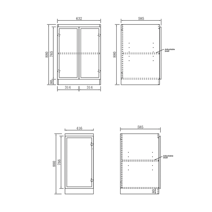 Hampshire Laundry Cabinet Kit 1715mm