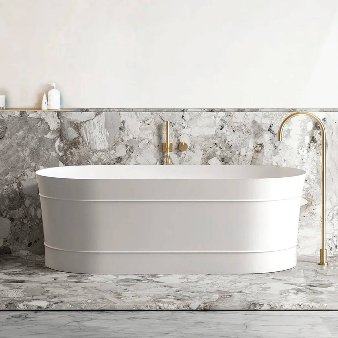 Bondi Hamptons Freestanding Oval Bathtub 1500-1700mm