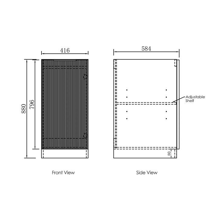 Bondi Fluted Laundry Cabinet Kit 1715mm