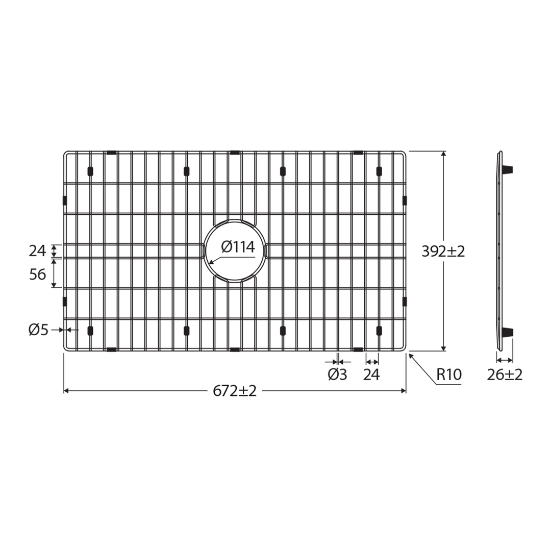 Charlton Small Sink Protector 592x392mm