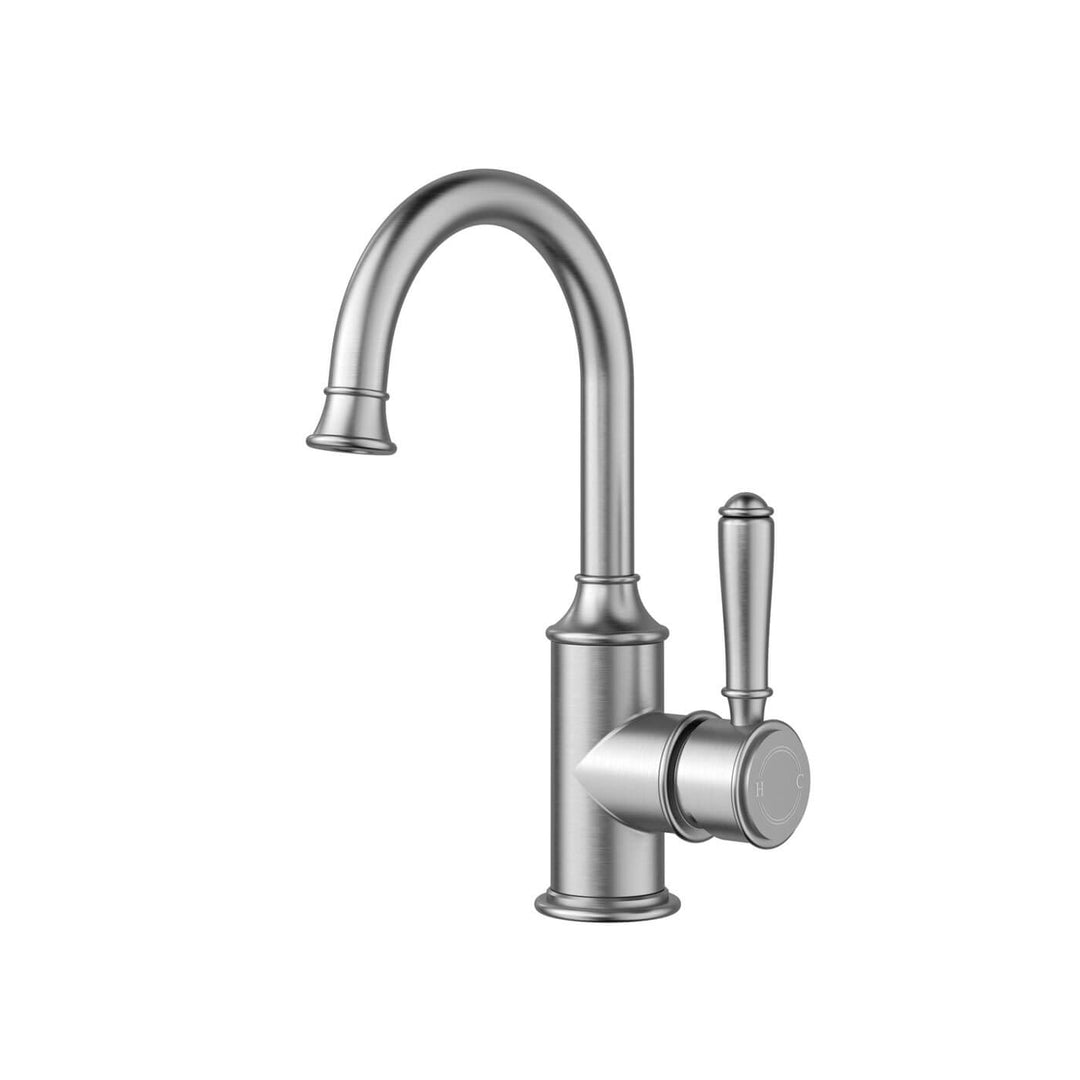 Clasico Gooseneck Brass Handle Basin Mixer