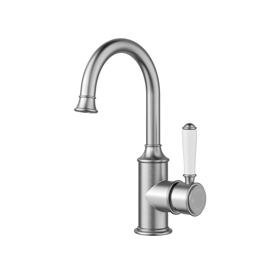 Clasico Gooseneck Ceramic Handle Basin Mixer