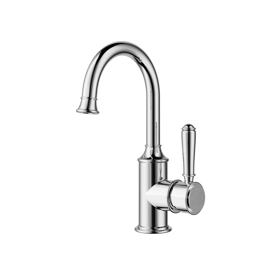 Clasico Gooseneck Brass Handle Basin Mixer