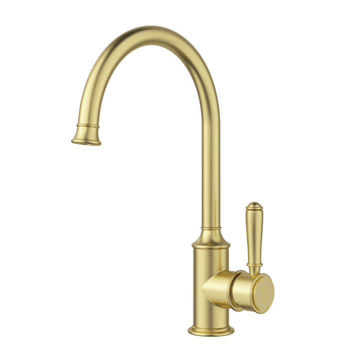 Clasico Gooseneck Brass Handle Sink Mixer