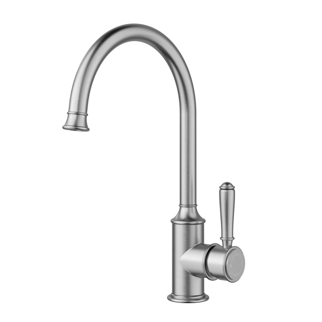 Clasico Gooseneck Brass Handle Sink Mixer