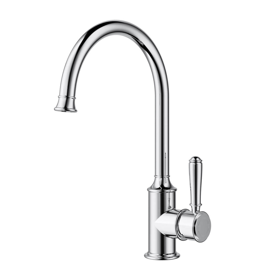 Clasico Gooseneck Brass Handle Sink Mixer