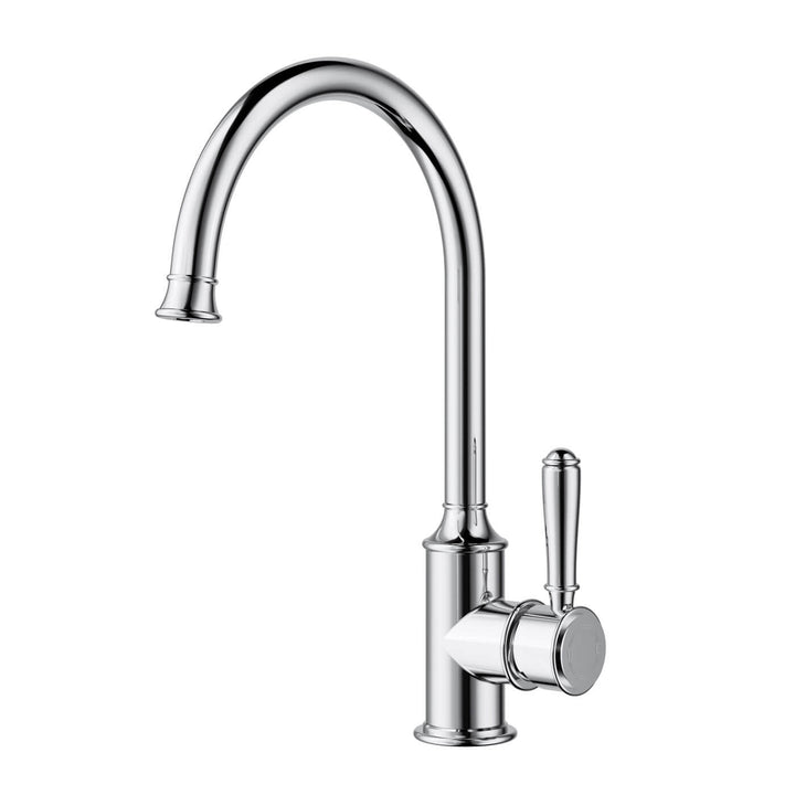 Clasico Gooseneck Brass Handle Sink Mixer