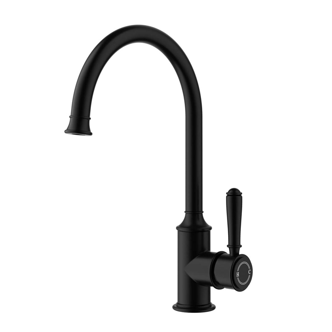 Clasico Gooseneck Brass Handle Sink Mixer