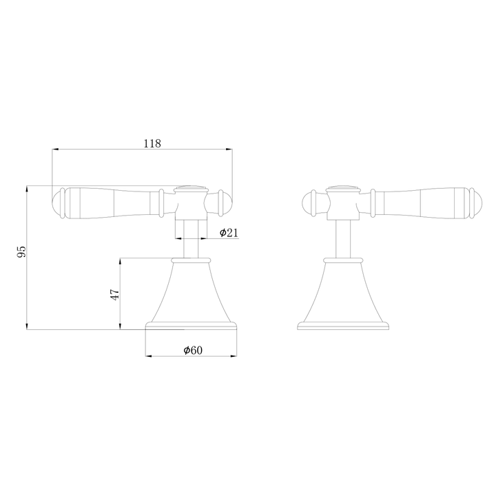 Clasico Brass Handle Assembly Tap