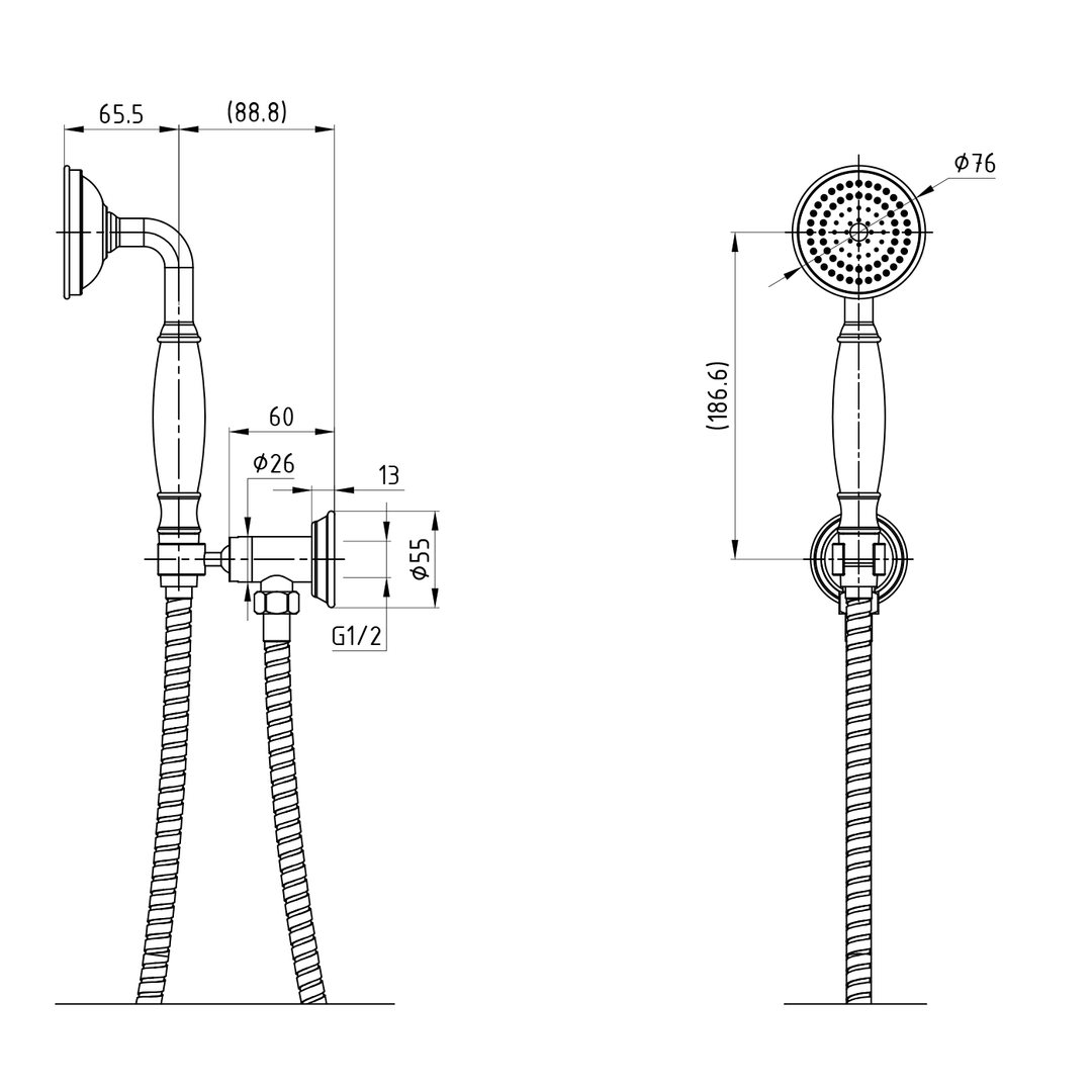 Clasico Tilting Shower Handset