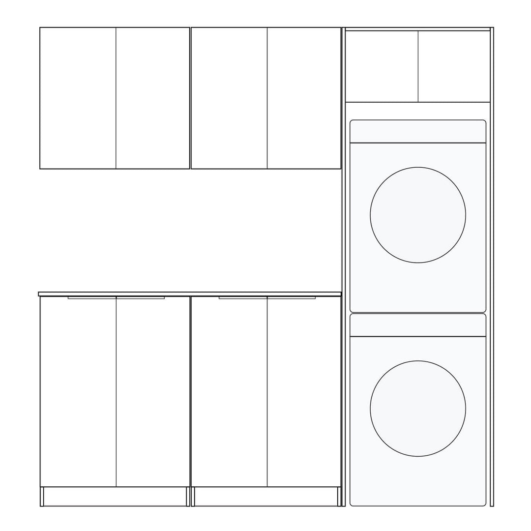 Marlo Fluted Laundry Cabinet Kit 1960mm