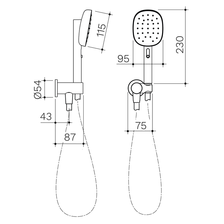 Contura II Removable Hand Shower