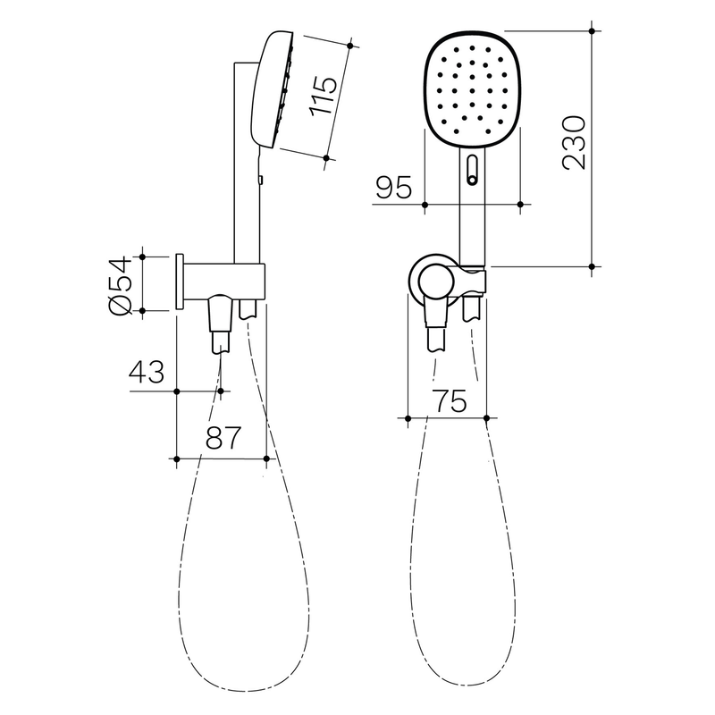 Contura II Removable Hand Shower