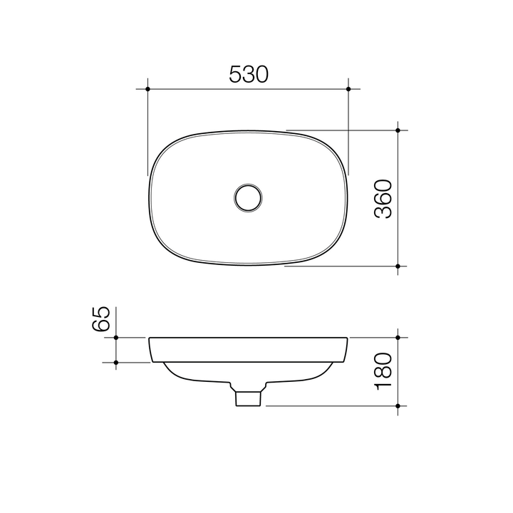 Contura II Inset Basin 530x360mm