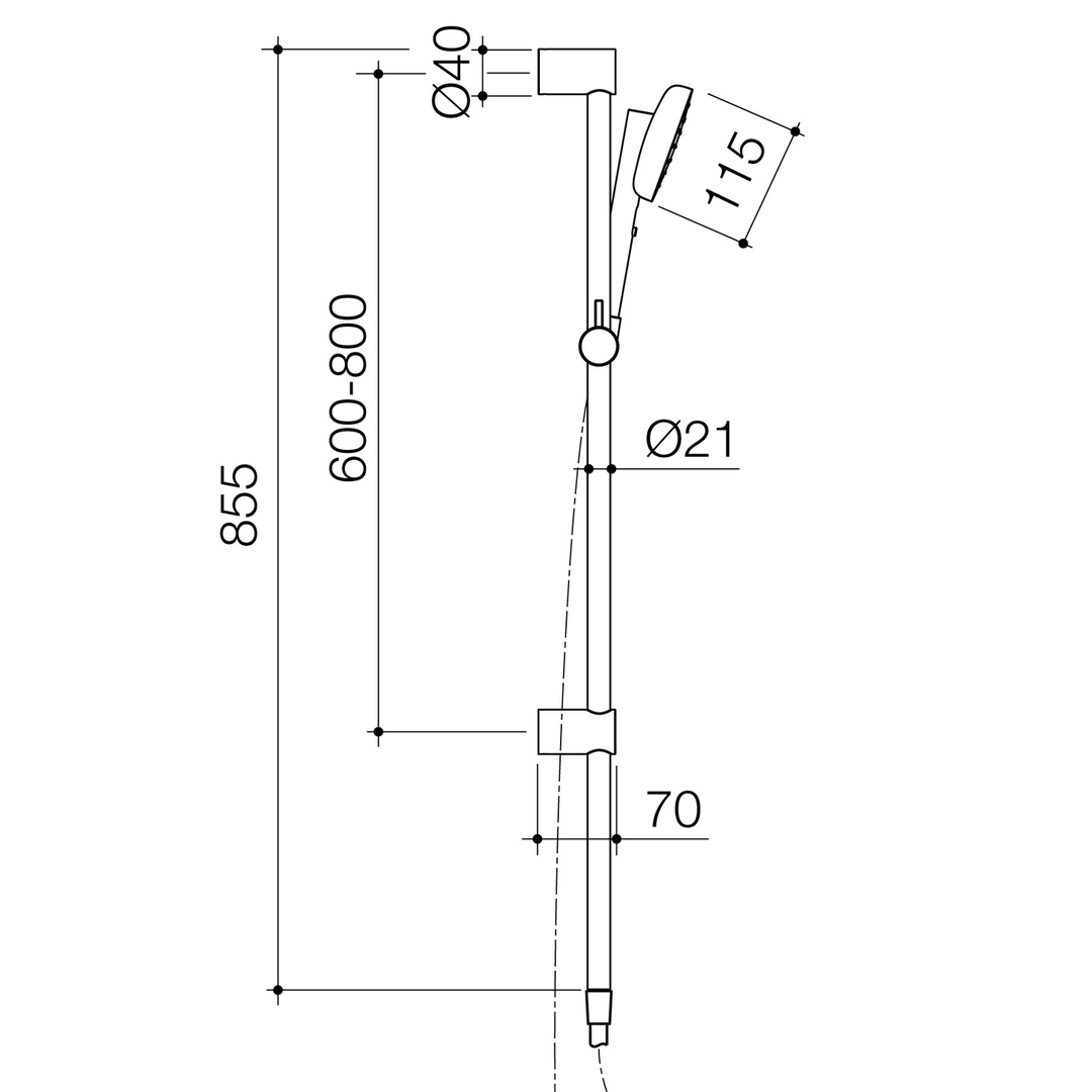 Contura II Sliding Rail Shower