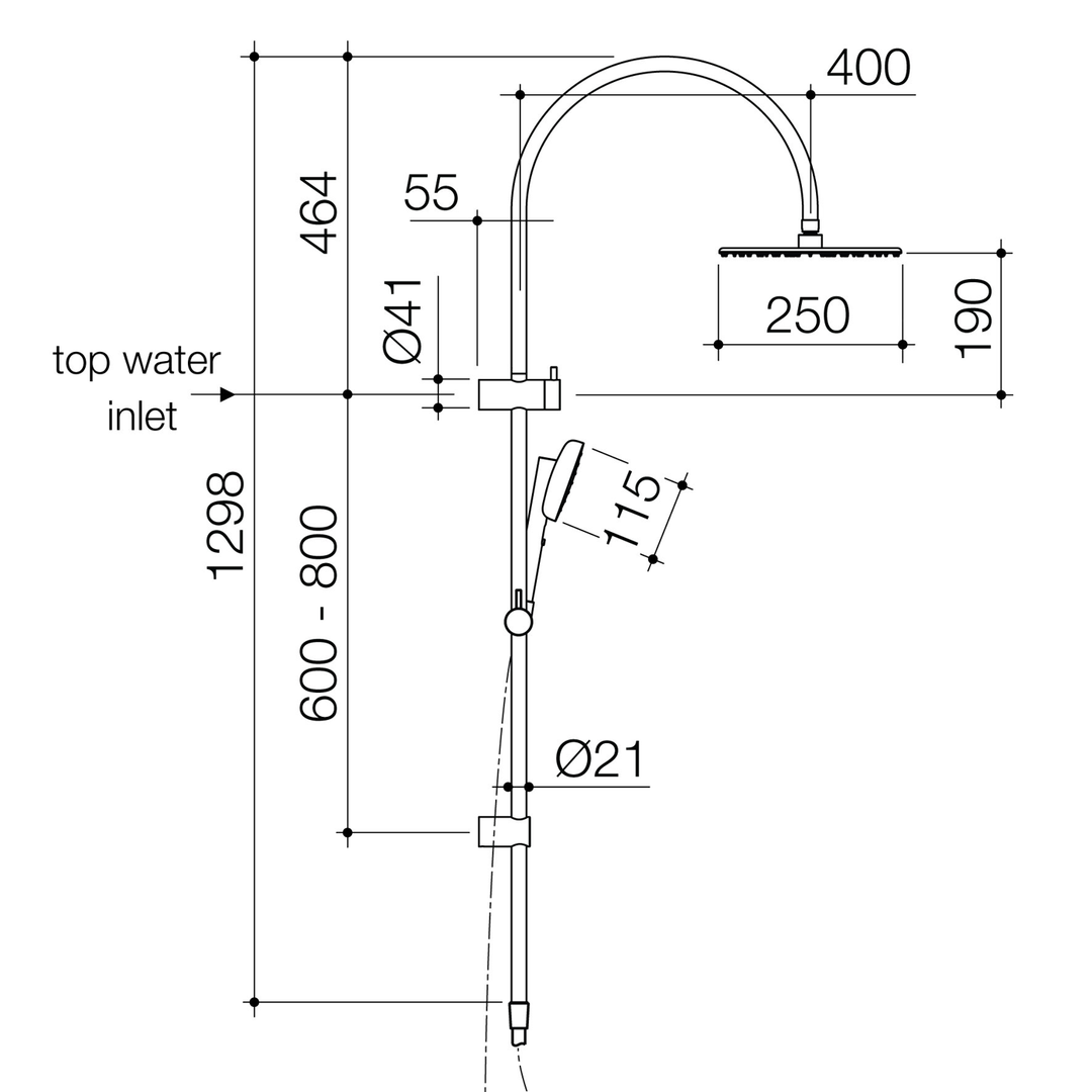 Contura II Twin Rail Shower