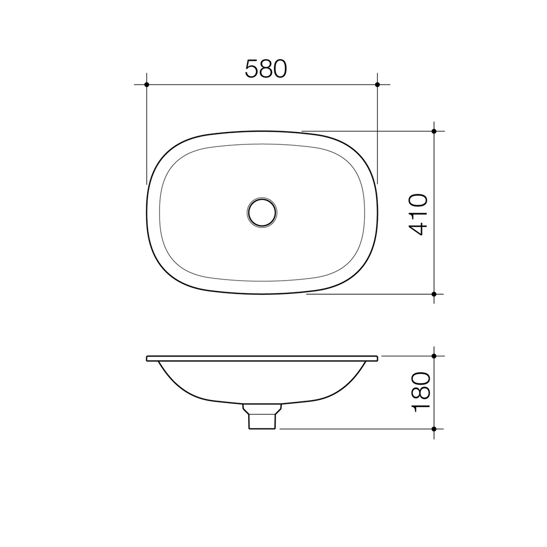 Contura II Undermount Basin 580x410mm