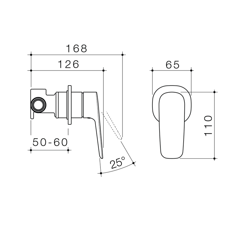 Contura II Slim Wall Mixer