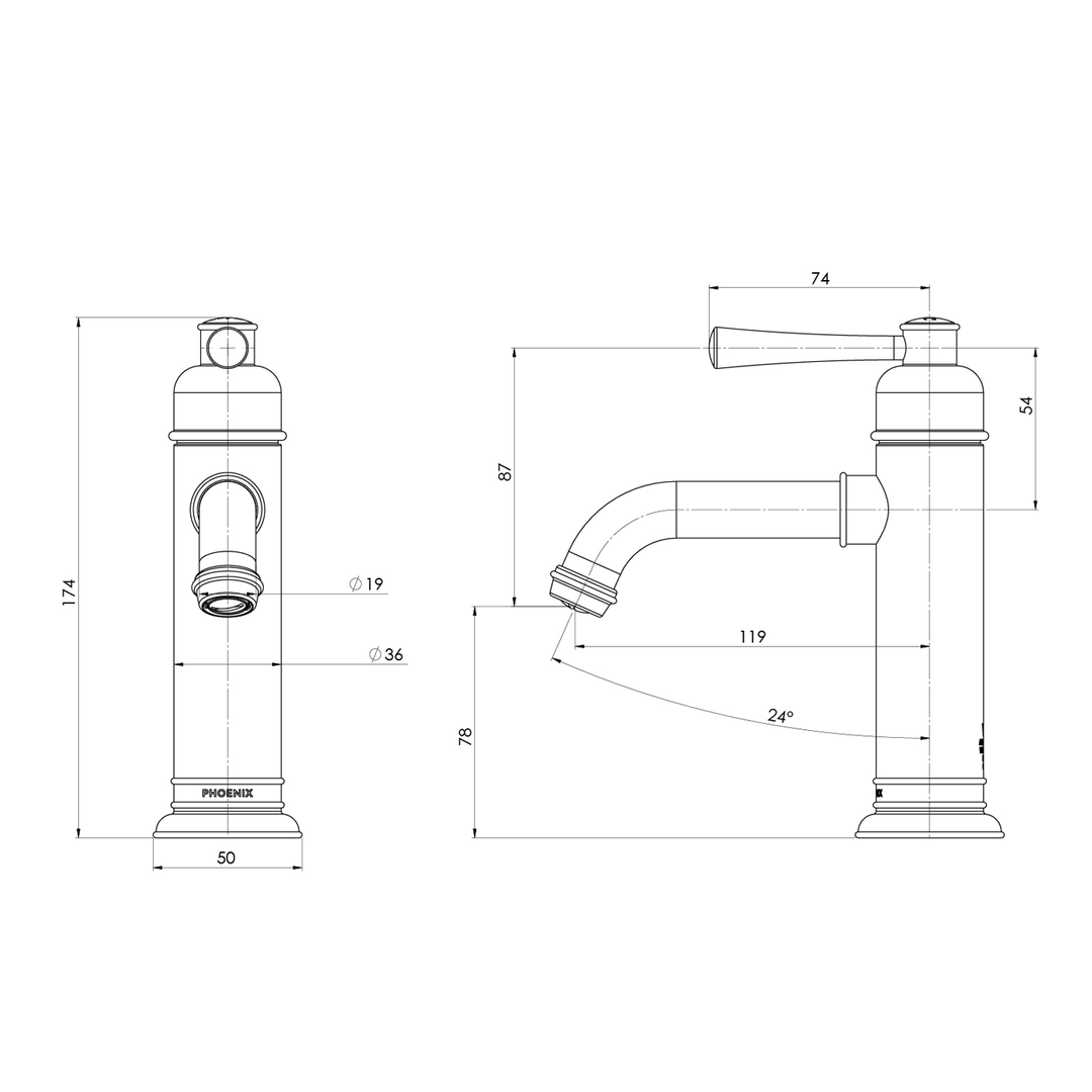 Cromford Short Basin Mixer