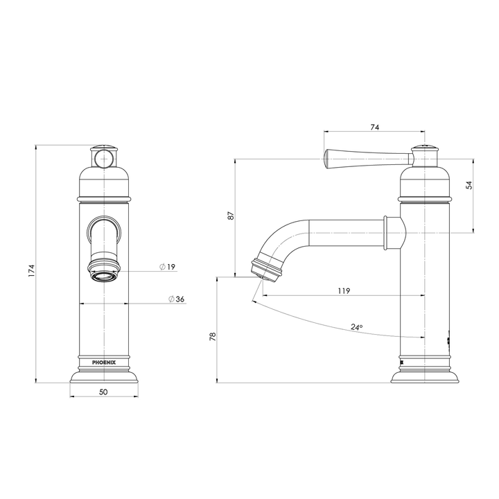 Cromford Short Basin Mixer