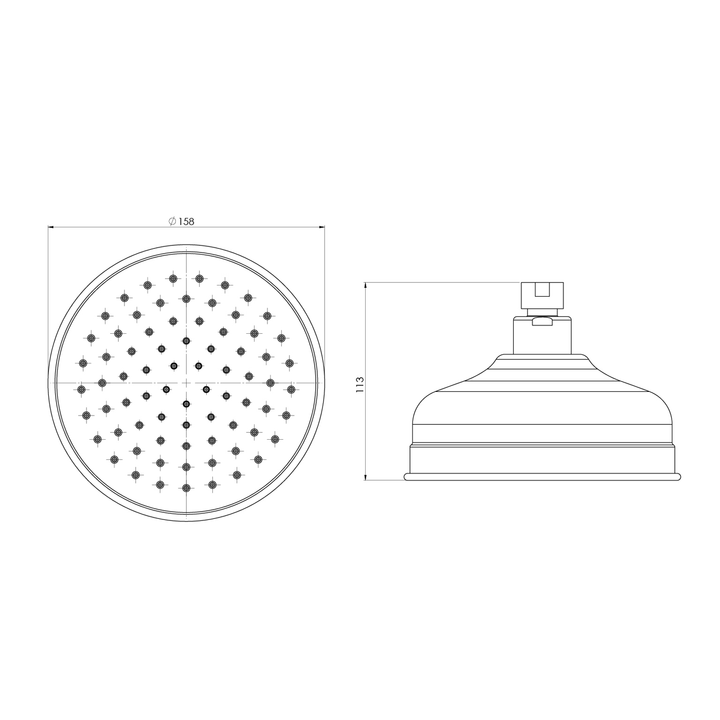 Cromford Shower Head Rose 160mm