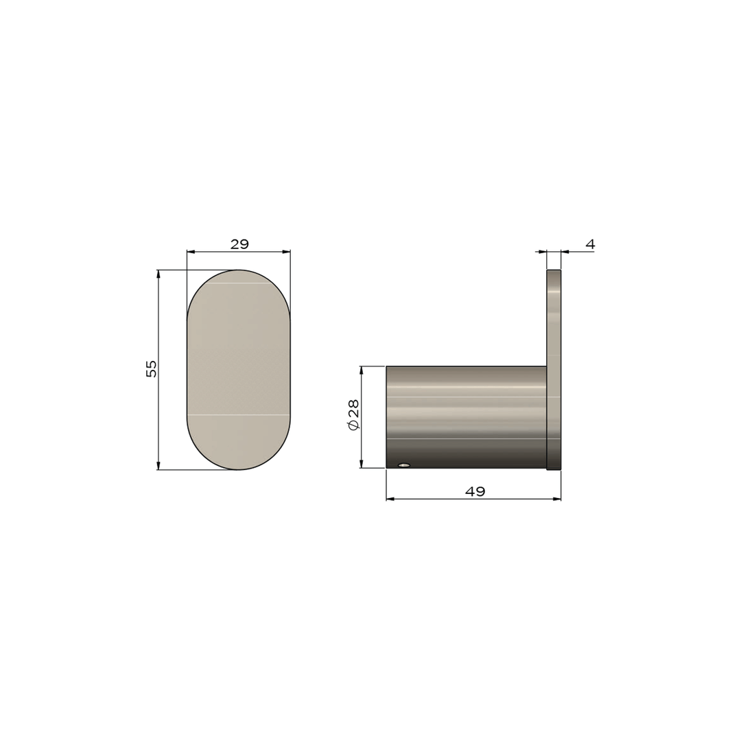 Curvae Single Robe Hook