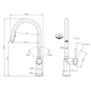 Kuchen Pull Out Sink Mixer with Veggie Spray