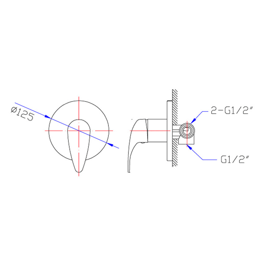 Disable Care DDA Shower Wall Mixer