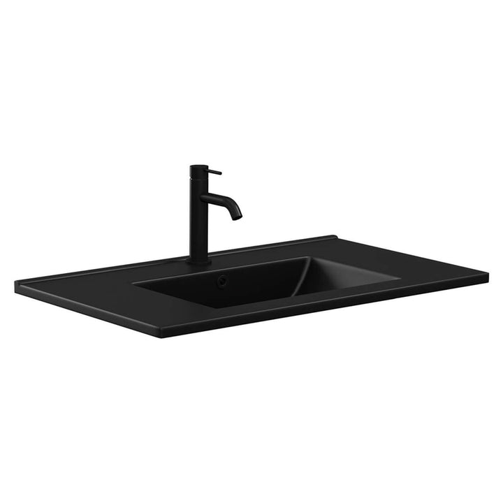 Dolce Vanity Ceramic Benchtop Matte Black (750-1200mm)