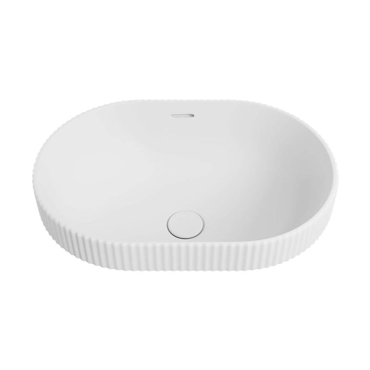 Eleanor Fluted Pill Semi-Inset Basin 555x385mm